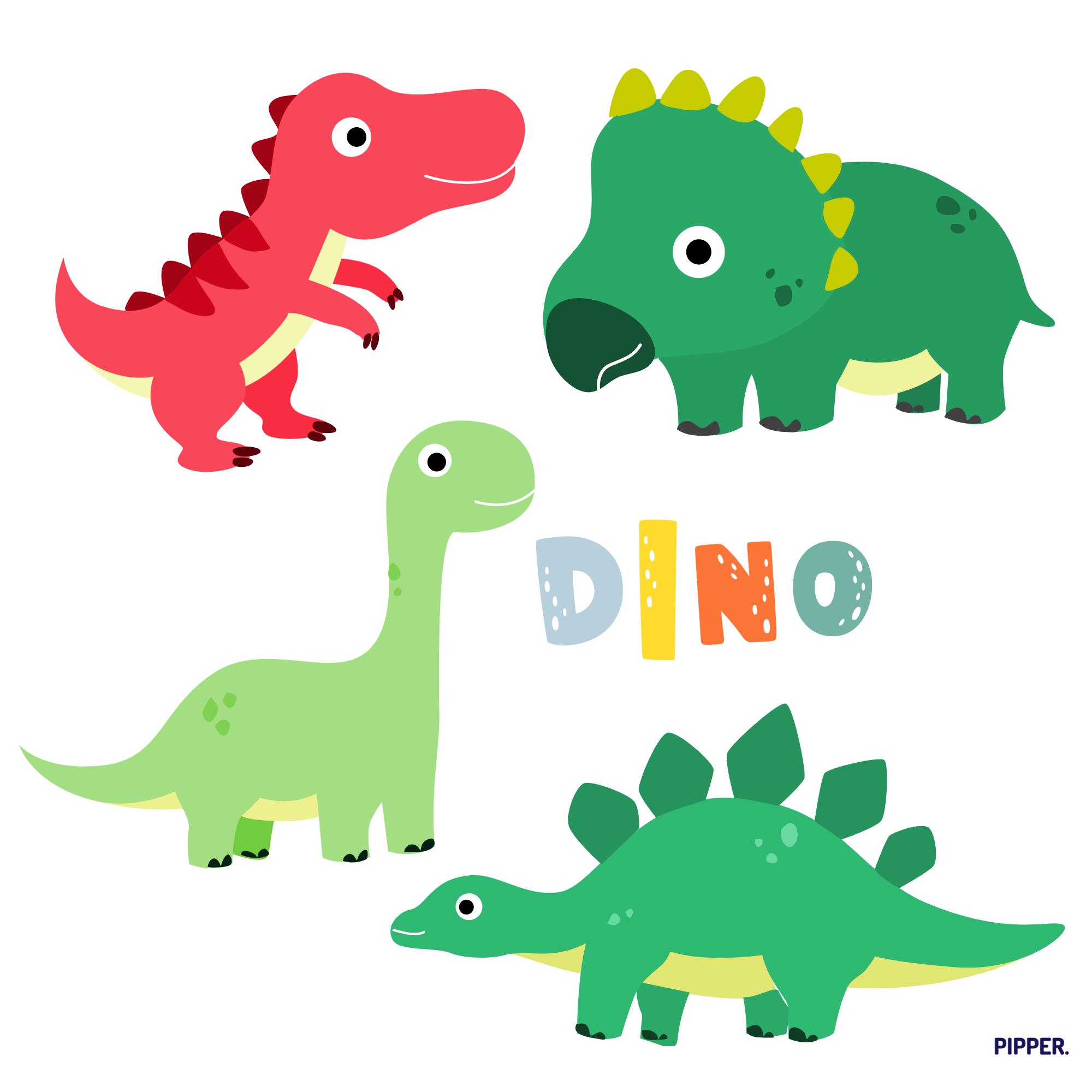 Textilní samolepka Baby Dinosaury 2